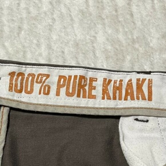 Dockers Mens Classic Khaki Brown Pants Flat Front Size 36 x 32 - Picture 9 of 12